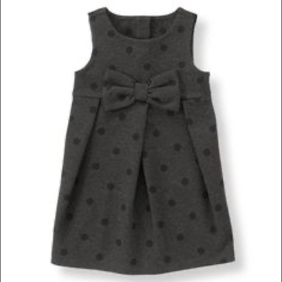Janie and jack charcoal dot ponte dress - Picture 1 of 5